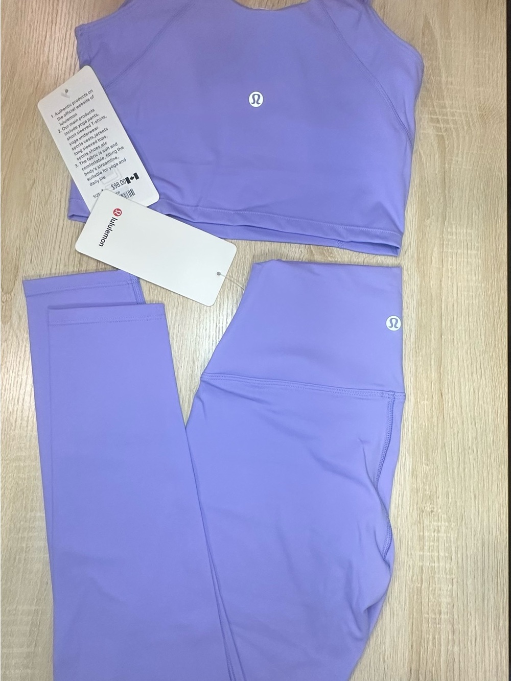 lululemon athletica Lavender High-Rise Align Leggings with Matching Crop